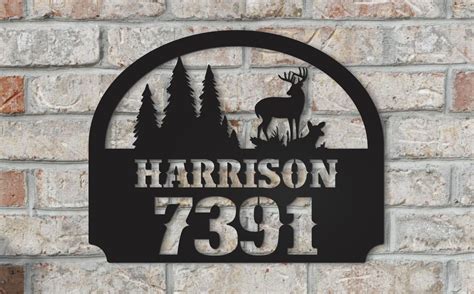 Personalized Disney Style Metal House Number Sign 